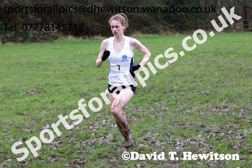 Senior girls Northern Inter Counties Schools Cross Country, Stockton. Photo: David T. Hewitson/Sports for All Pics